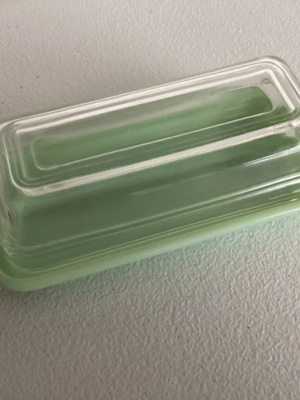 Vintage Fire King Jadite Quarter Pound Butter Dish Authentic